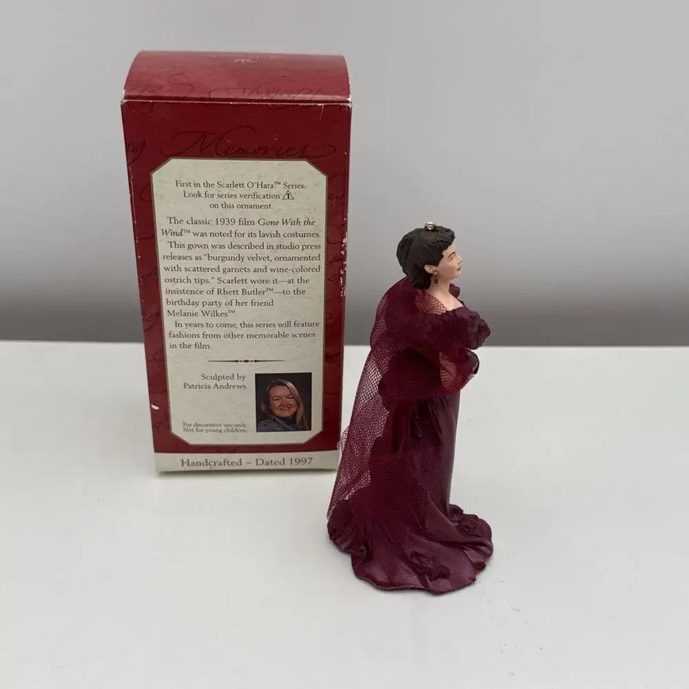 Scarlett‎ O'Hara Red Velvet Dress #1 Gone with the Wind Hallmark Ornament 1997